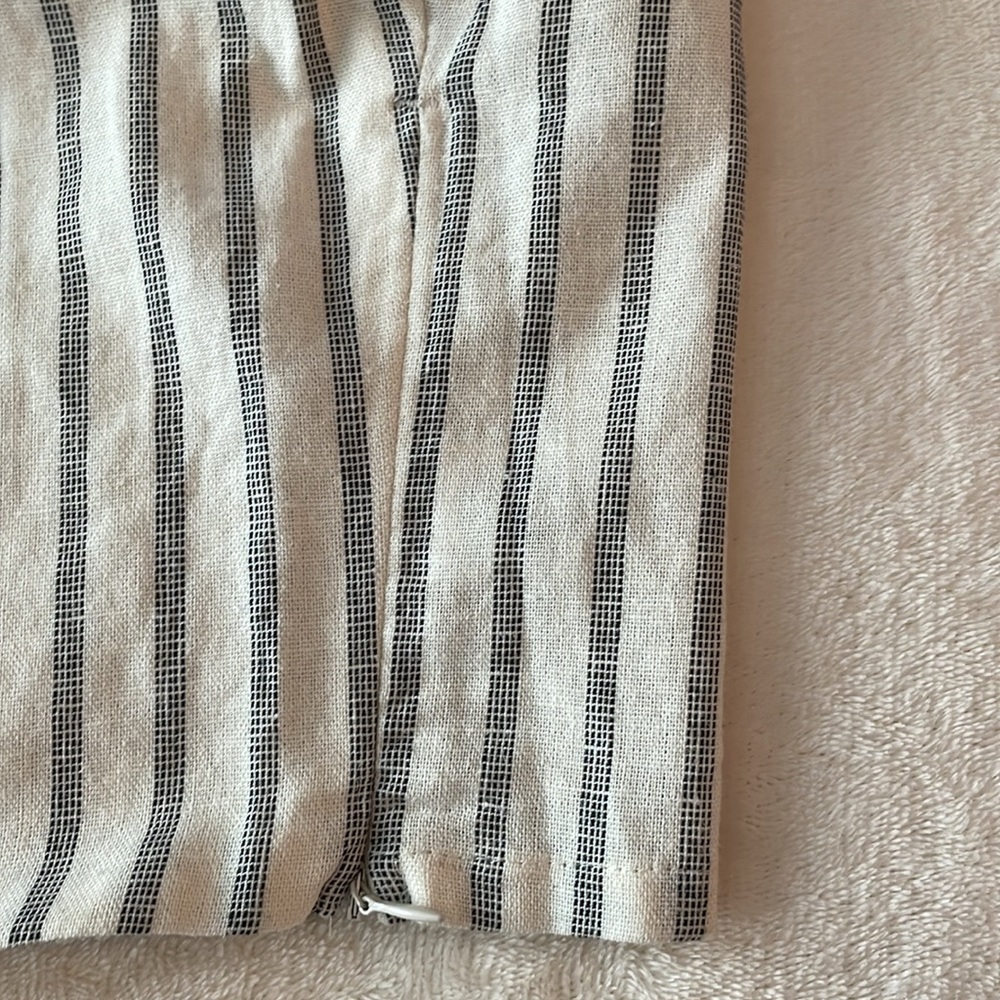 3 for $25! NWT Love Tree‎ Black and Cream Striped Tank Crop Top, size L - Picture 4 of 5